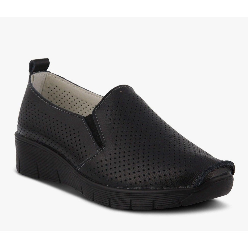 Spring‎ Step Women's Serenity Loafer Flat Black Leather Size 40 US 9